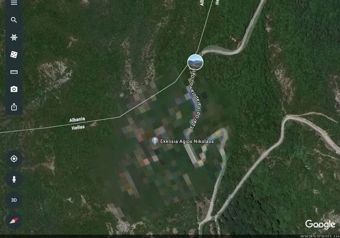 Weird, Blurred Out Church Near Greek Albanian Border