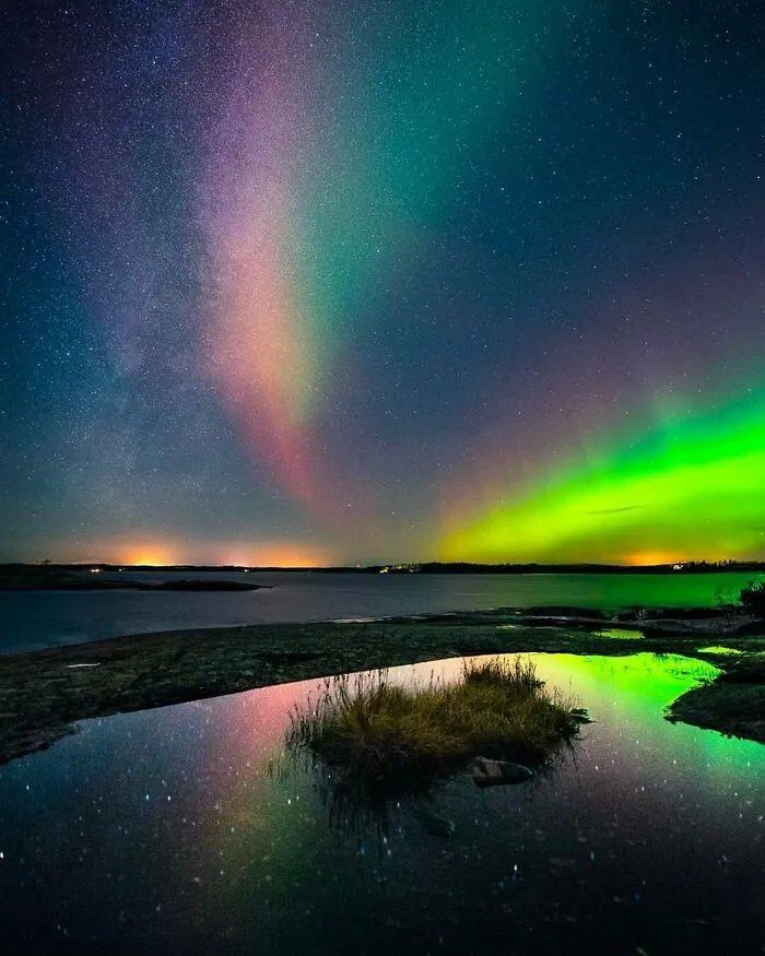 The Winter Night Sky Of Finland