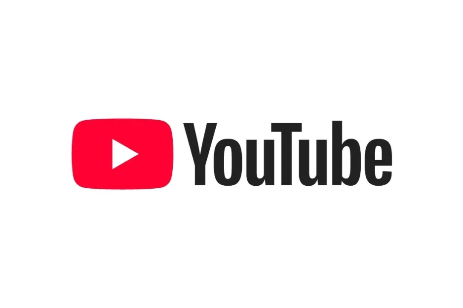 YouTube logo in red and black on a white background. Early social media customization in the mid-2000s.