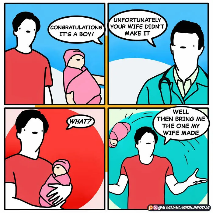 43 New Dark Comics By “My Gums Are Bleeding” That Take Unexpected And Dark Turns