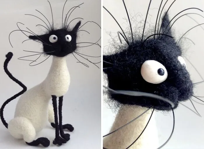 Artist Makes Felted Cats With Whiskers That Deserve Their Own Fan Club (43 Pics)