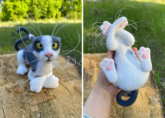 Artist Makes Felted Cats With Whiskers That Deserve Their Own Fan Club (43 Pics)