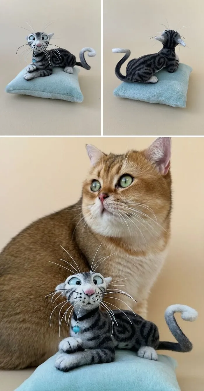 Artist Makes Felted Cats With Whiskers That Deserve Their Own Fan Club (43 Pics)