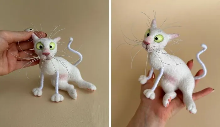 Artist Makes Felted Cats With Whiskers That Deserve Their Own Fan Club (43 Pics)