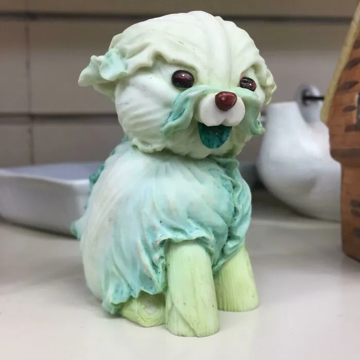 Cabbage Dog Cabbage Dog Cabbage Dog With Leek Legs