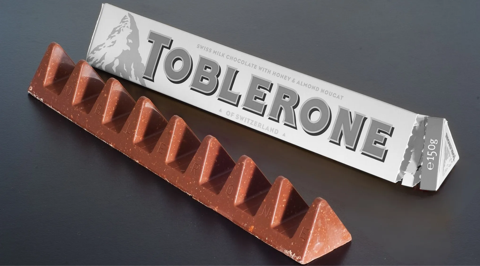 An image showing a greyed out Toblerone milk chocolate