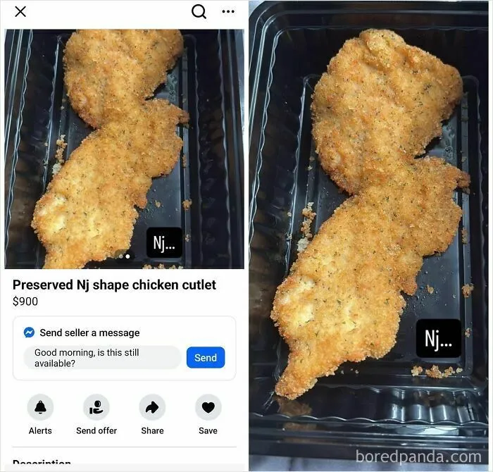 Preserved New Jersey shaped chicken cutlet for sale