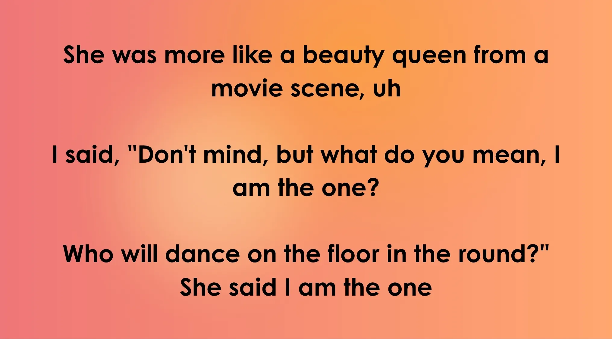 Lyrics: She was more like a beauty queen from a movie scene. Guess the Michael Jackson song from these opening lyrics.