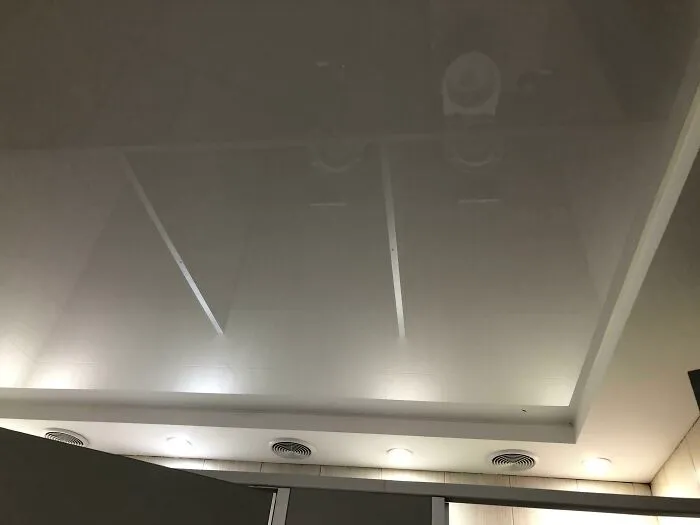 This Public Restroom Mirror'ish Ceiling