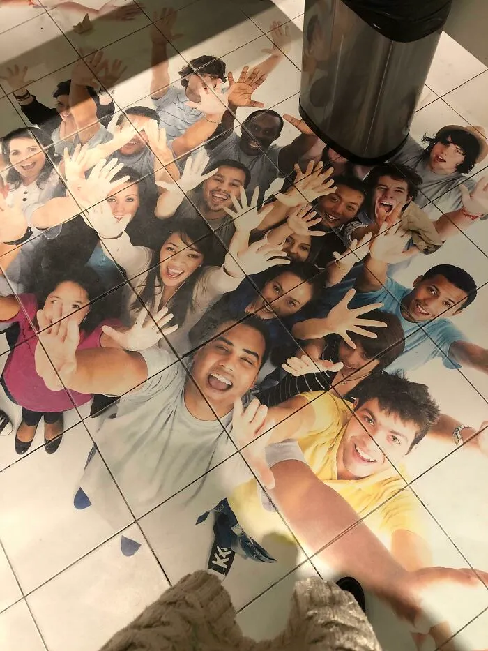The Floor Of A Bathroom Stall In A Nice Restaurant