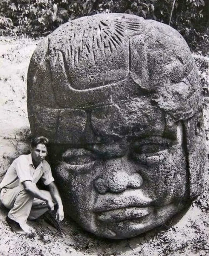 Olmec Head. 40 Tons. 3,500 Years Old