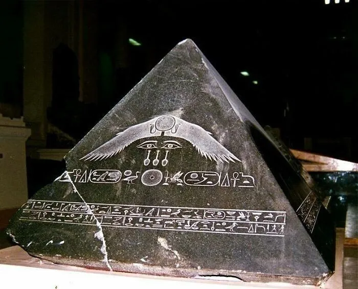 Close-Up Of The Capstone Of The Black Pyramid Built By Amenemhat III