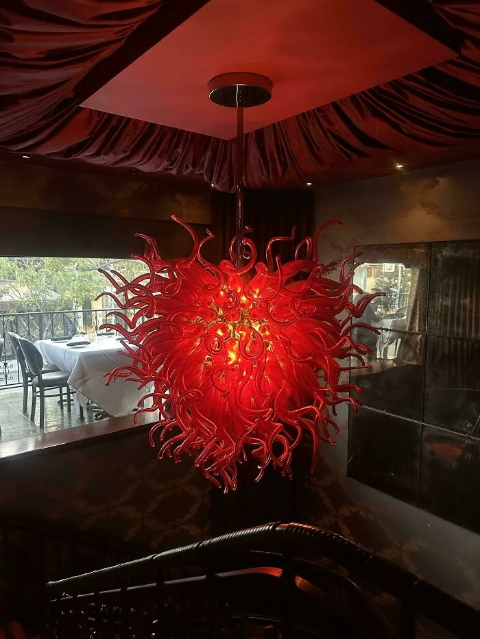 Chandelier At A Fancy Steak House 🙃