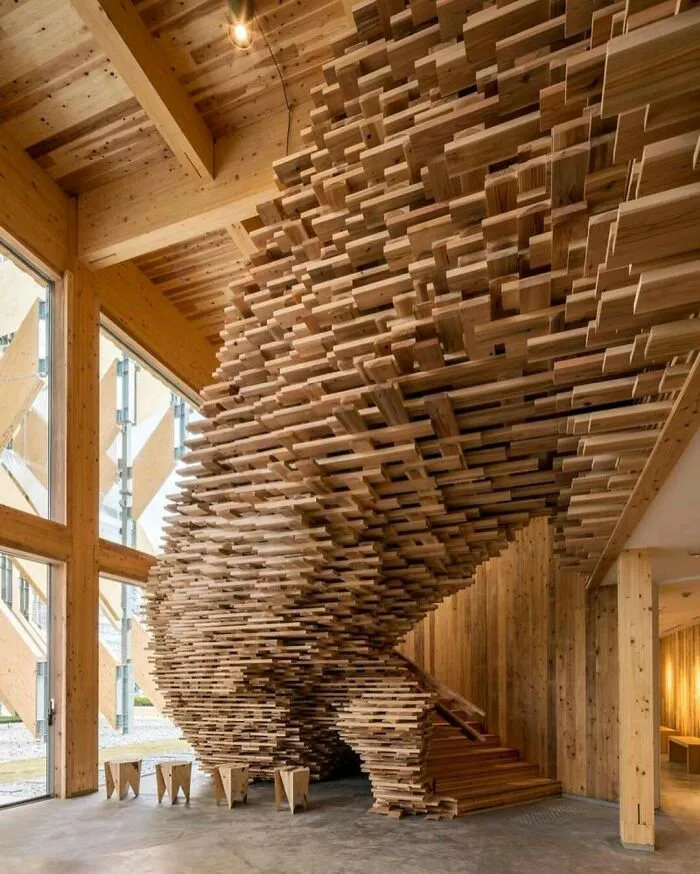 Diseño paramétrico de una escalera en Tokio por Kengo Kuma