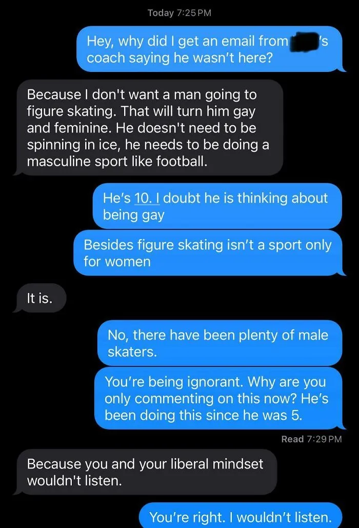 My Father Refused To Bring My Son To Figure Skating Practice After I Let Him Babysit