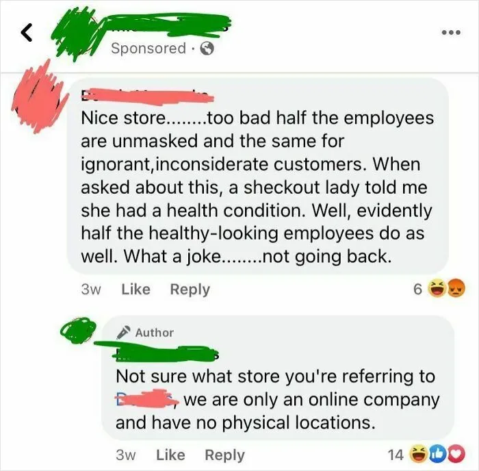 During Lockdown A Guy Leaves A Bad Review For A Shop He Was Never Even At