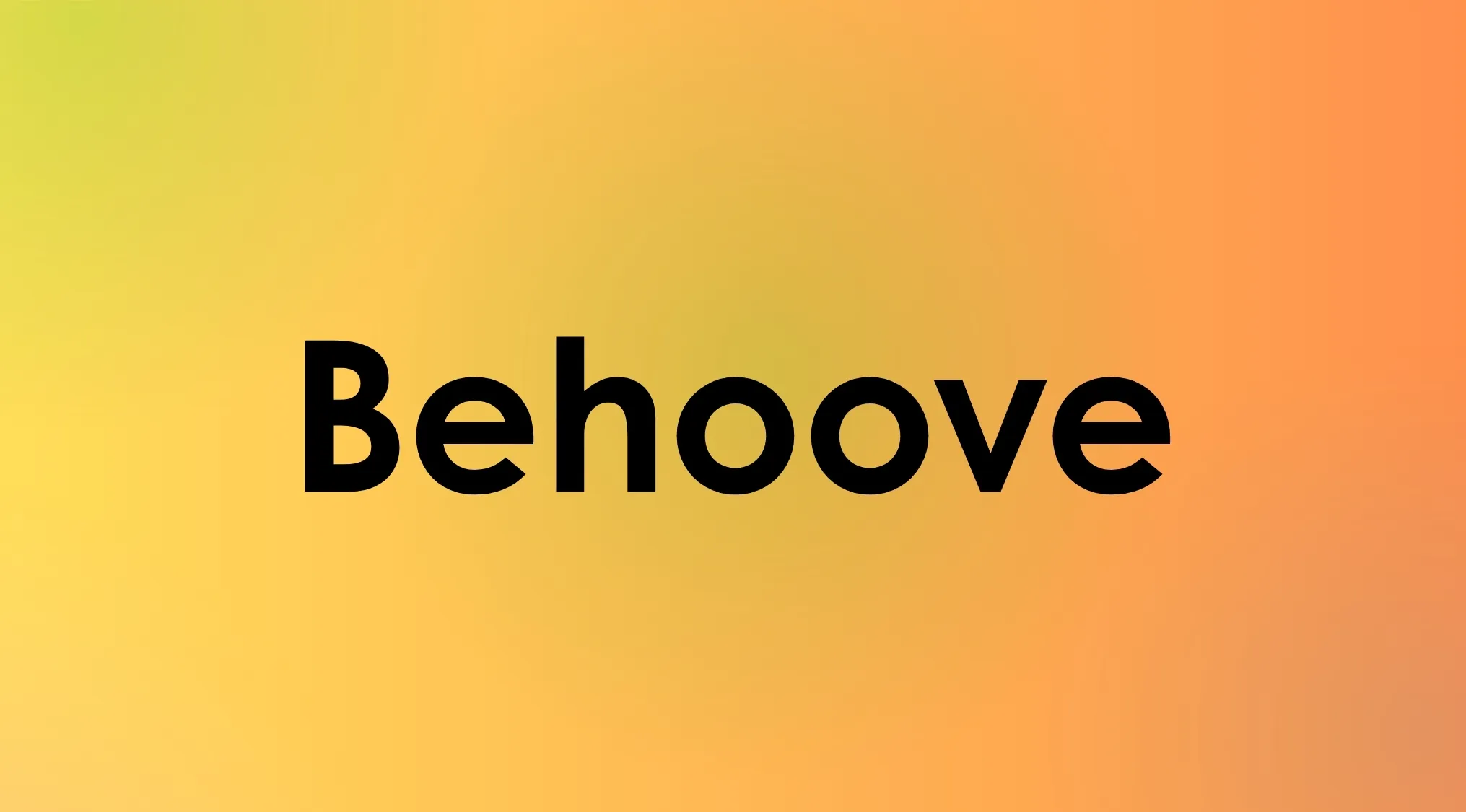 The word Behoove in black text on an orange and yellow gradient background, used to guess the meaning of rare words.