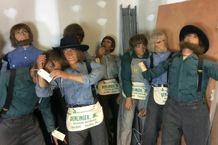 Group Of Life-Size Wax Amish Figures That Went On Sale On Craigslist Last Year