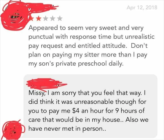 Left Nasty Review Because I Wouldn’t Work For 4 Bucks An Hour