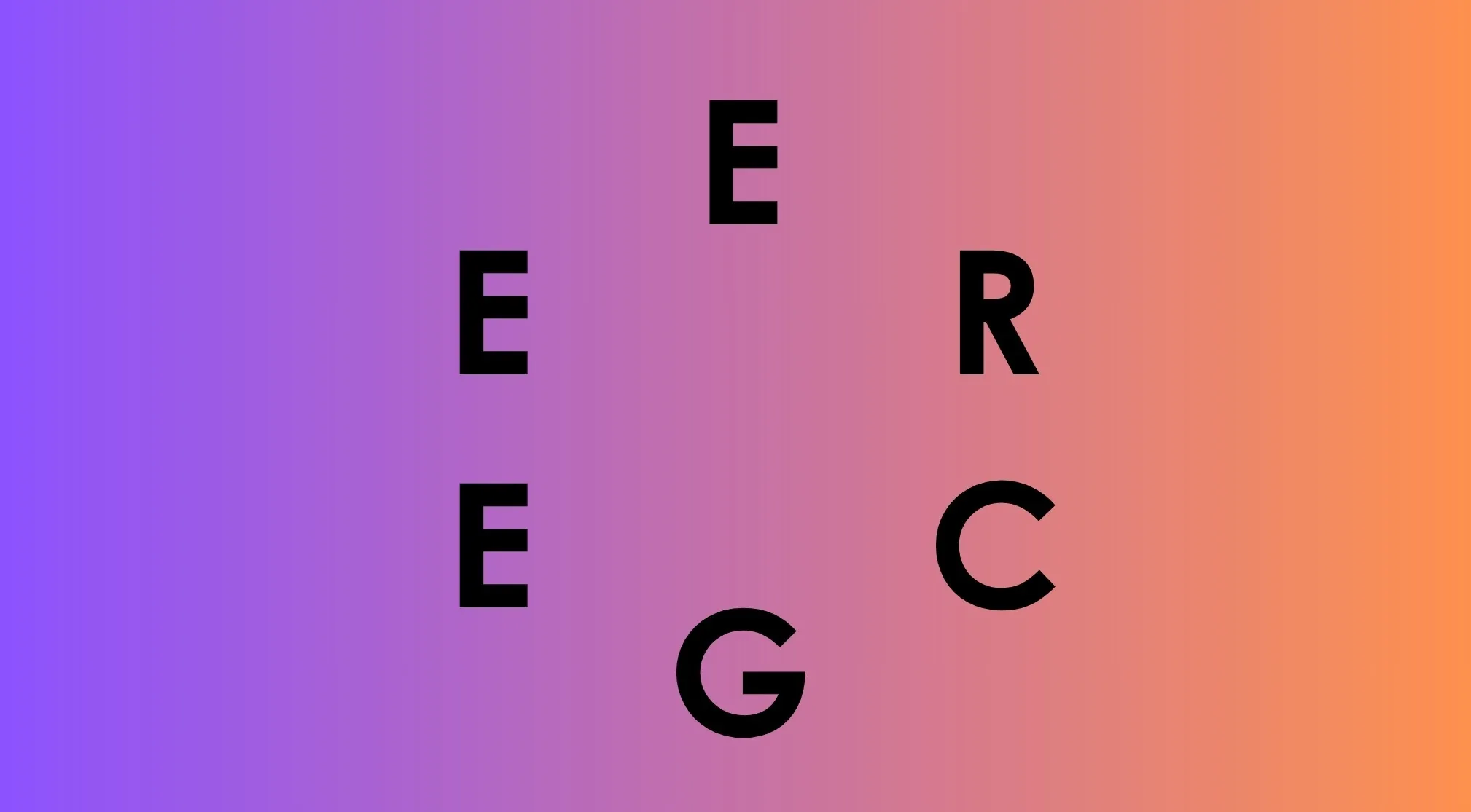 Unscramble the country name: ERCEEG letters on a purple to orange gradient background. It's a fun word puzzle.