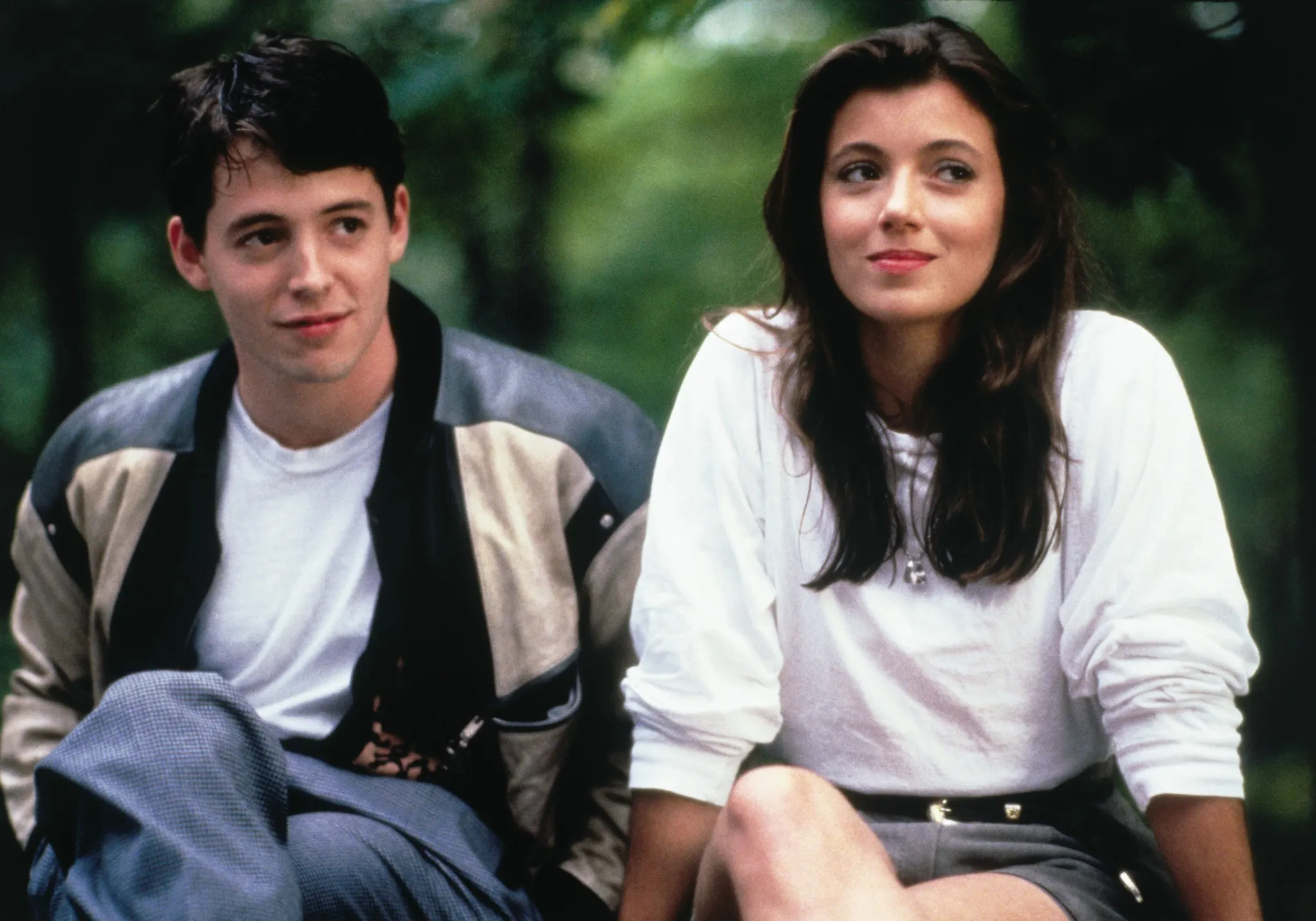 Matthew Broderick as Ferris Bueller and Mia Sara as Sloane from Ferris Bueller's Day Off. Pick a movie to watch tonight.