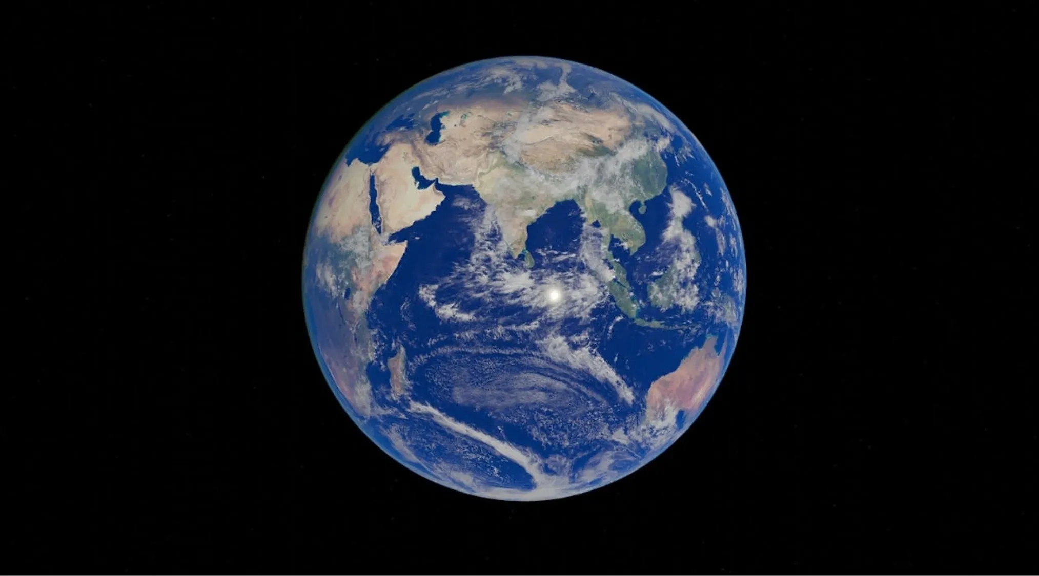 An image of planet Earth from space, showing continents and oceans. Discover what percentage of planet Earth is covered in water.