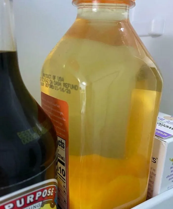 My Freshly Squeezed Orange Juice Separated In The Fridge. Can Someone Explain This?