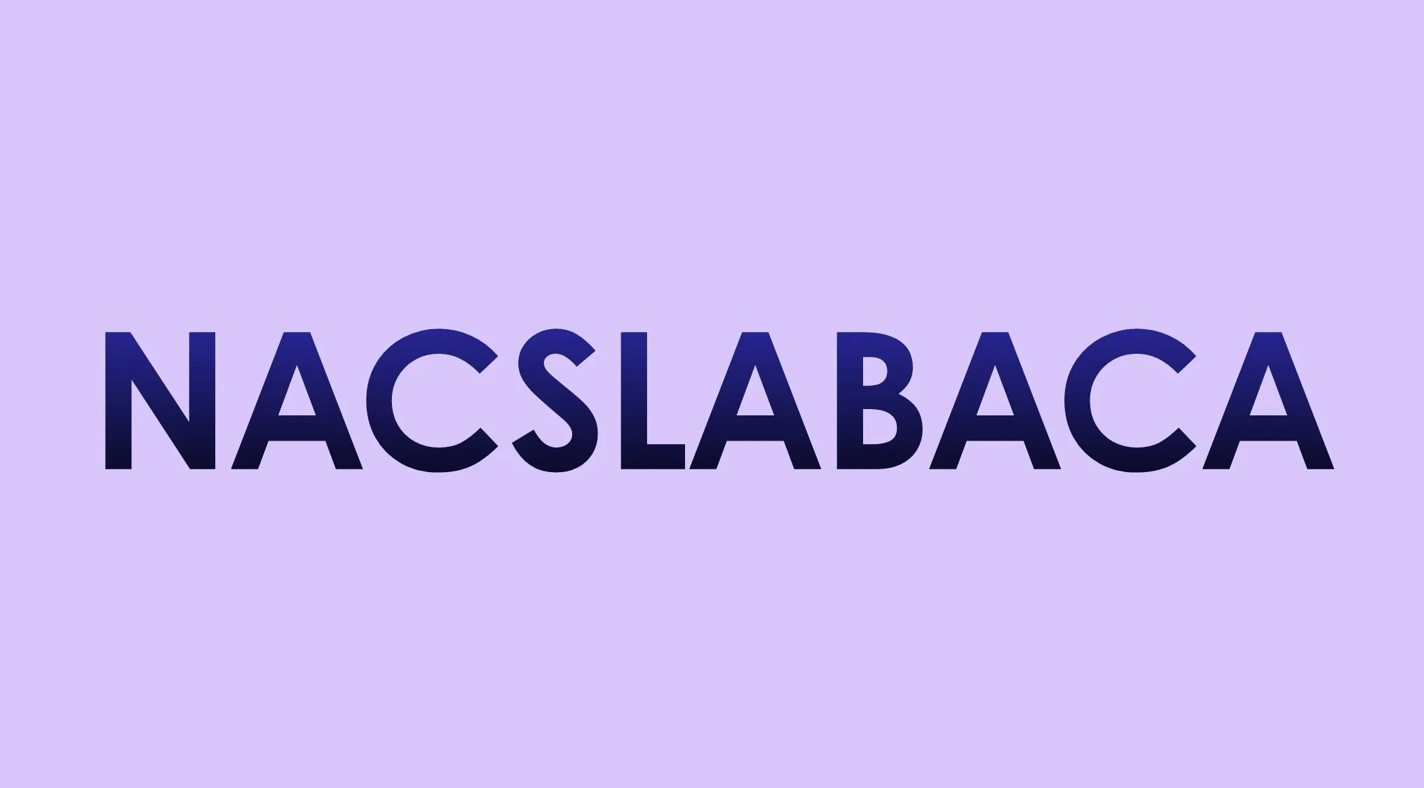 Purple background with Nacslabaca in dark blue text. A challenge to unscramble general knowledge words.