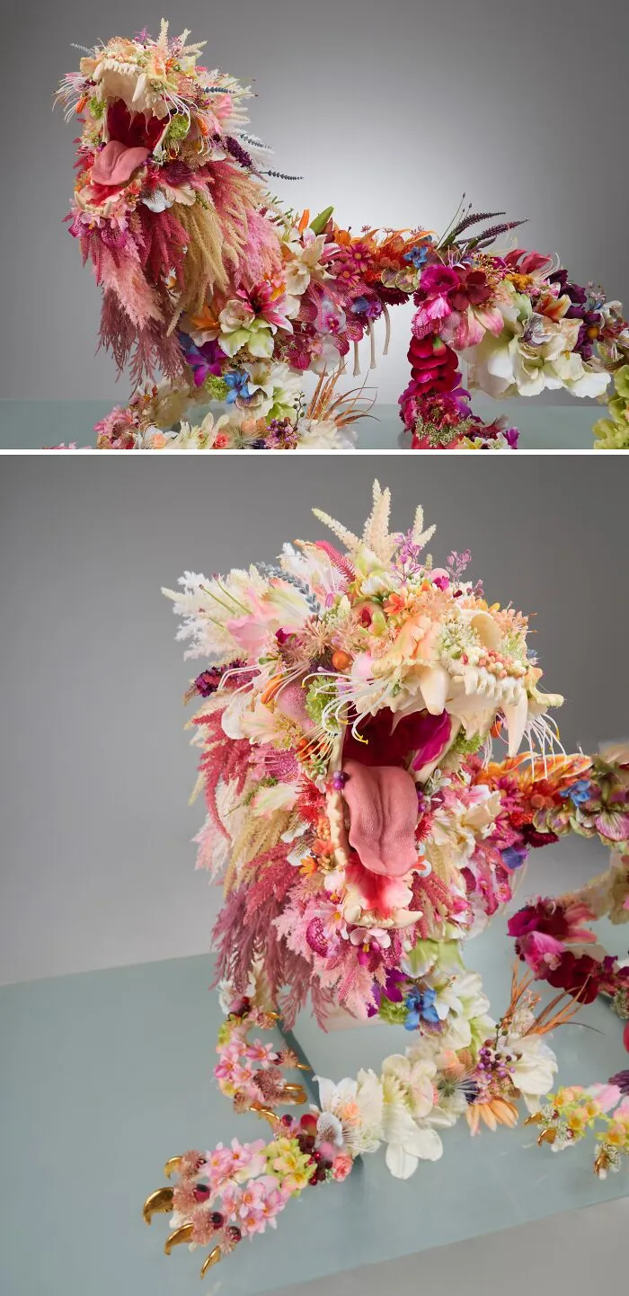 This Artist Creates Surreal Fairies, Floral Skeletons, And Mythical Creatures Out Of Natural Materials (33 Pics)