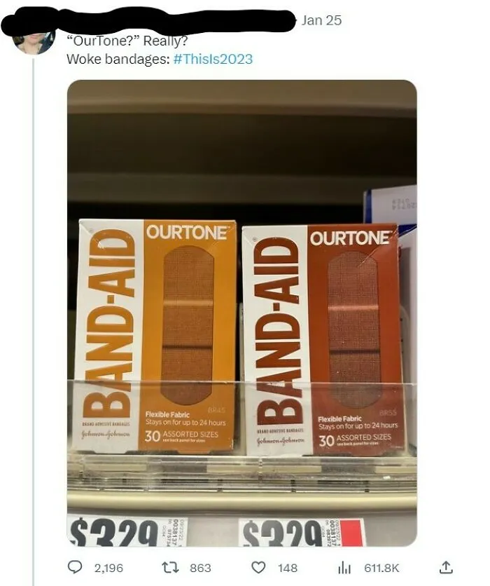Evidently, Her Skin Tone Is The Only One That Should Be Considered When Making Bandaids