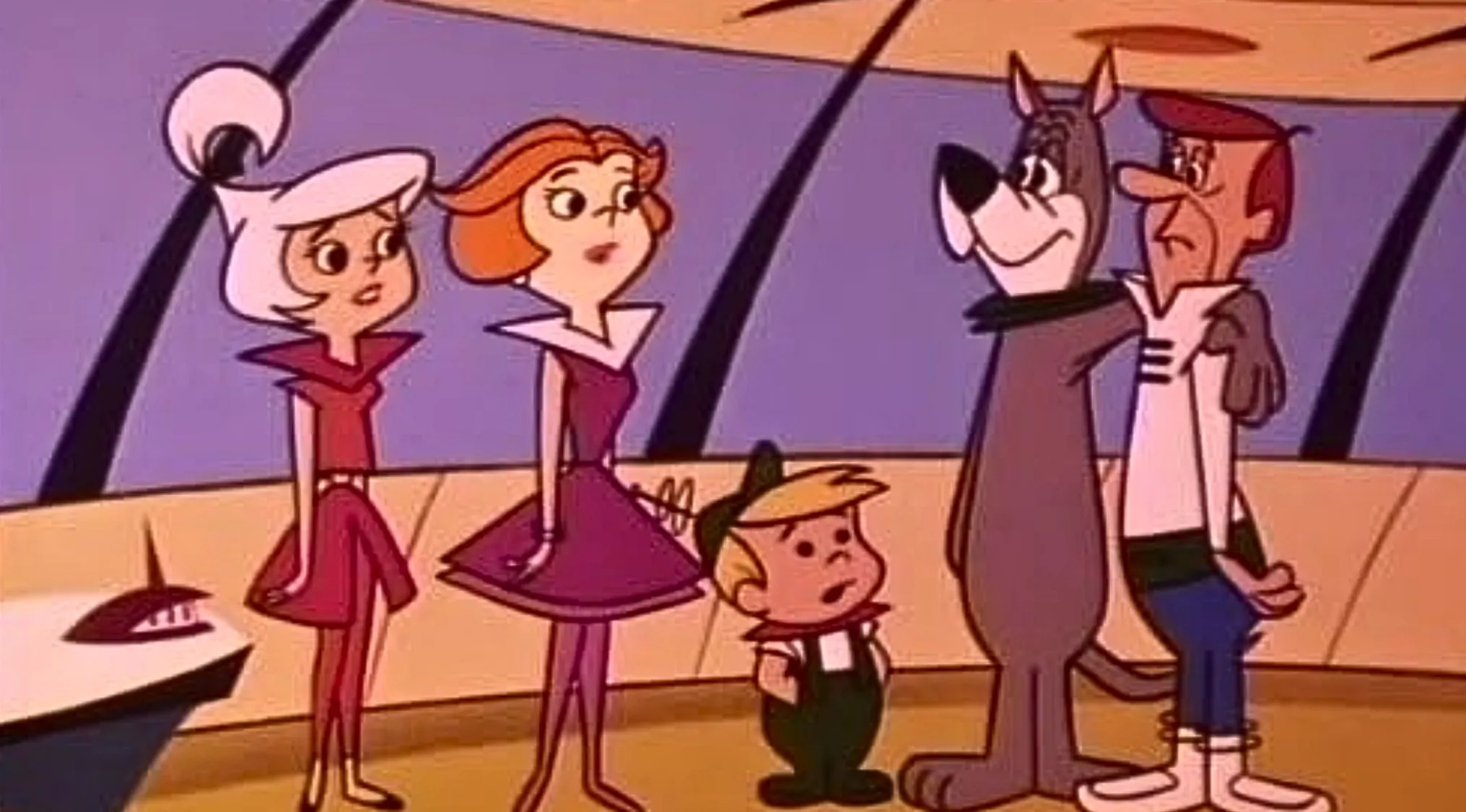 Saturday Morning Cartoons Trivia: The Jetson family, including Judy, Jane, Elroy, George, and Astro, in a space age setting. Name this family.