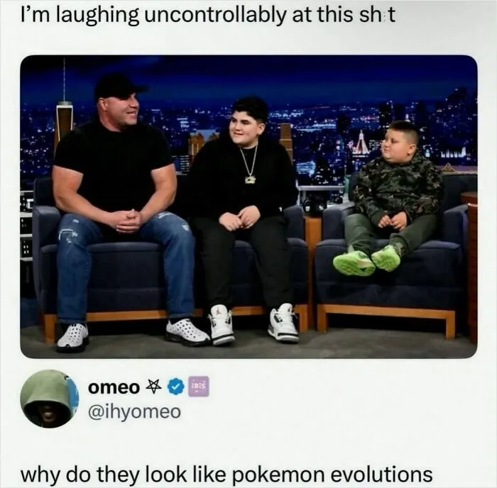 Comedy talk show guests compared to Pokemon evolutions in godless comments