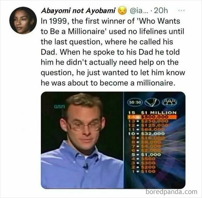 Chad Uses Lifeline On Who Wants To Be A Millionaire Just To Tell His Dad He's About To Win A Million Dollars