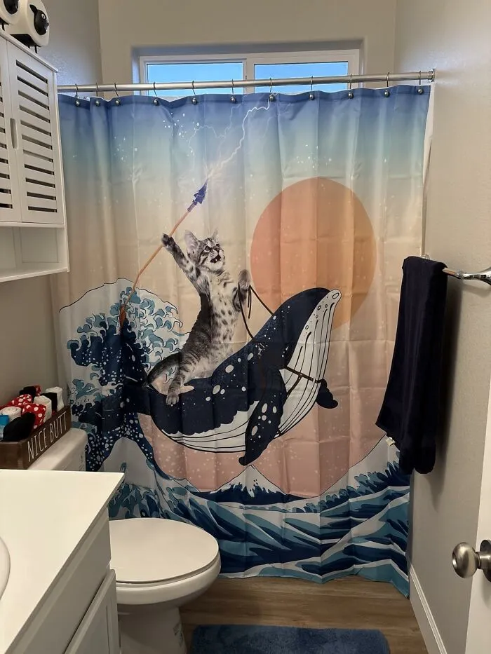 The Shower Curtain Is So Cool So Fun