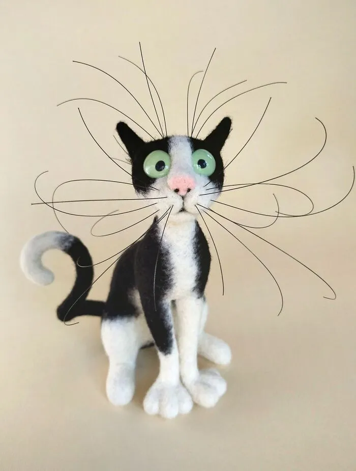 Artist Makes Felted Cats With Whiskers That Deserve Their Own Fan Club (43 Pics)