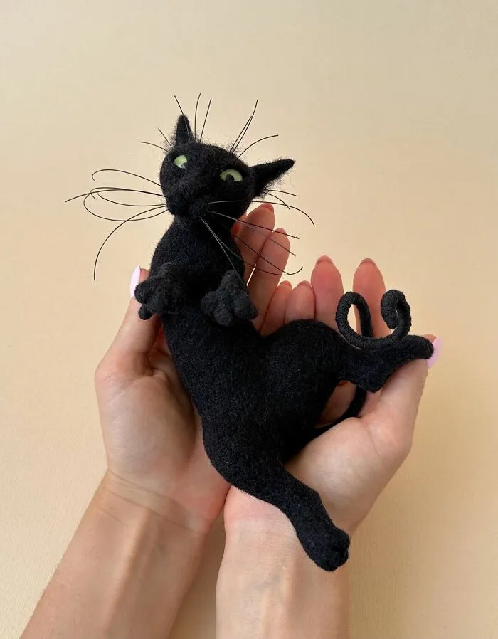Artist Makes Felted Cats With Whiskers That Deserve Their Own Fan Club (43 Pics)