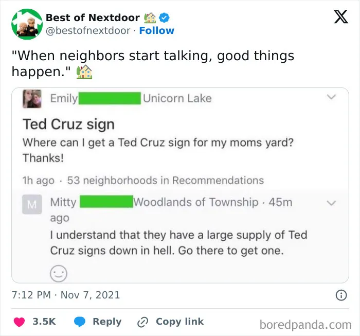 87 Unhinged And Entertaining Neighbor Antics Shared By This X Page (New Pics)