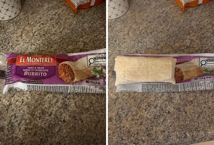 ¿Recuerdas cuando los burritos para microondas llenaban el envoltorio?
