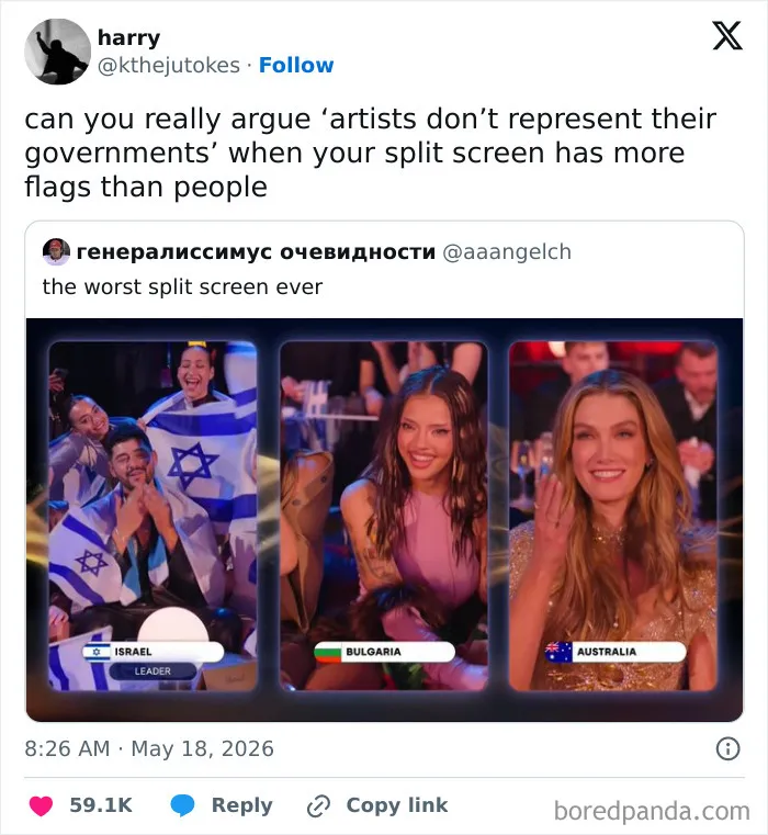 2026 Eurovision's Biggest Moments Spark A Flurry Of Memes, Here Are The Funniest Ones
