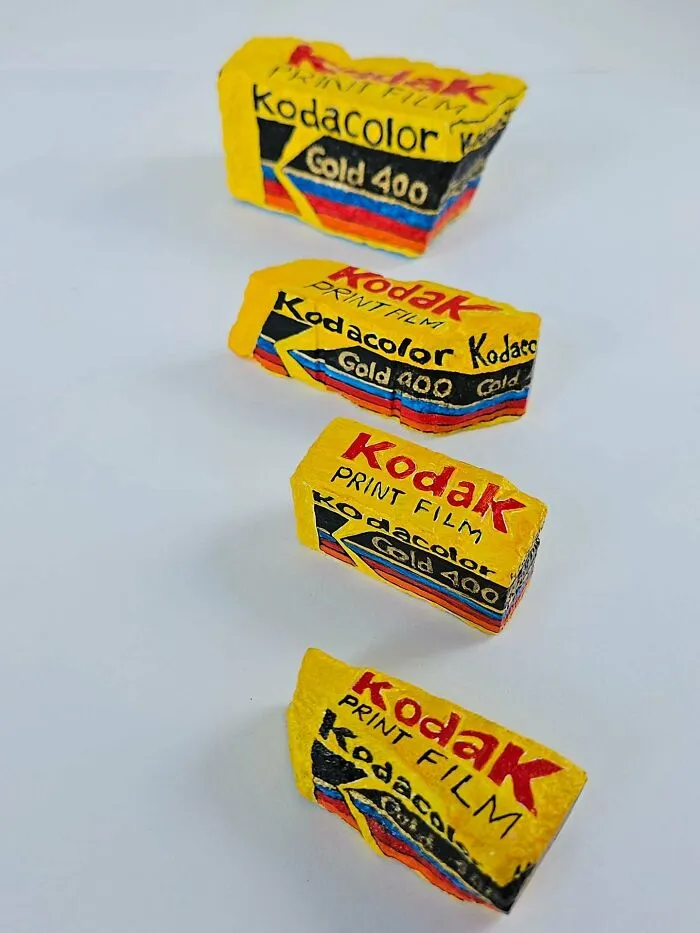 40 Colorful Stone Creations By This Artist That Turn Rocks Into Iconic Foods And Famous Products
