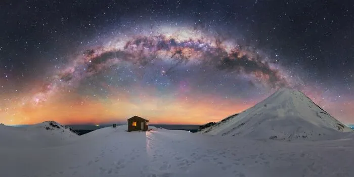 “Milky Way Over Syme Hut And MT Taranaki” By Brendan Larsen