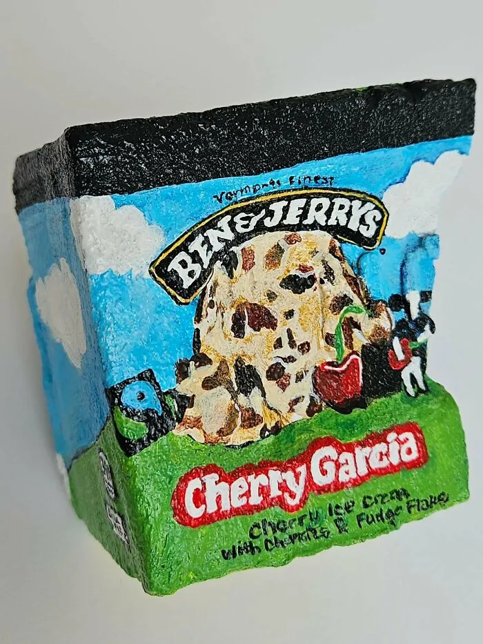 40 Colorful Stone Creations By This Artist That Turn Rocks Into Iconic Foods And Famous Products