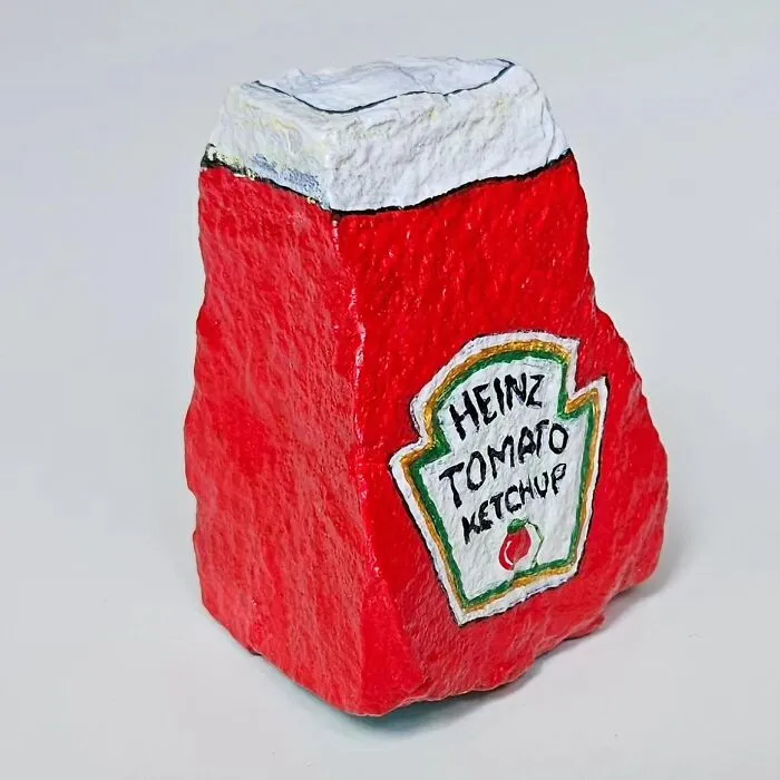 40 Colorful Stone Creations By This Artist That Turn Rocks Into Iconic Foods And Famous Products