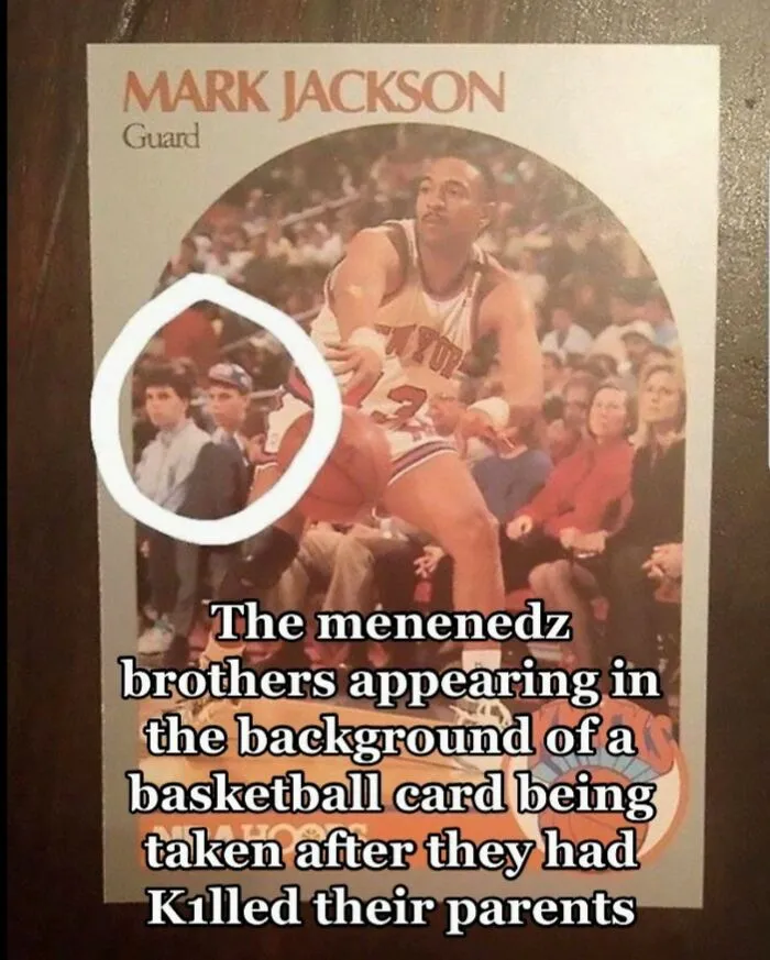 Menendez brothers appear in background of basketball card after killing their parents