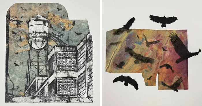 This Artist Creates Thoughtful Collagraph Prints About Nature In Human-Made Spaces (25 Pics)