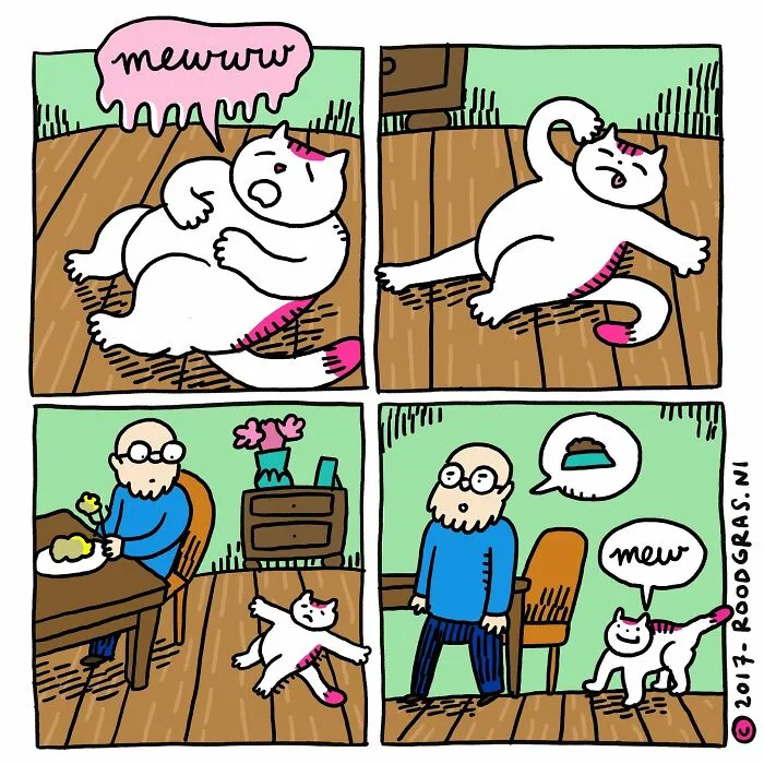 “I Think Everyone Loves Cats”: 26 Adorable Comics By Rob Van Barneveld (New Pics)