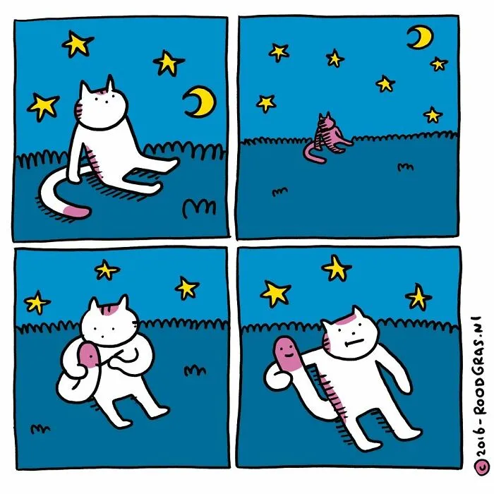 “I Think Everyone Loves Cats”: 26 Adorable Comics By Rob Van Barneveld (New Pics)