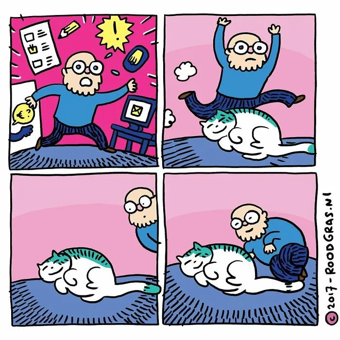 “I Think Everyone Loves Cats”: 26 Adorable Comics By Rob Van Barneveld (New Pics)