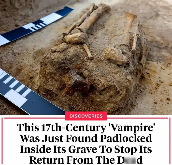 17th-century grave with vampire remains found padlocked to prevent return from the dead