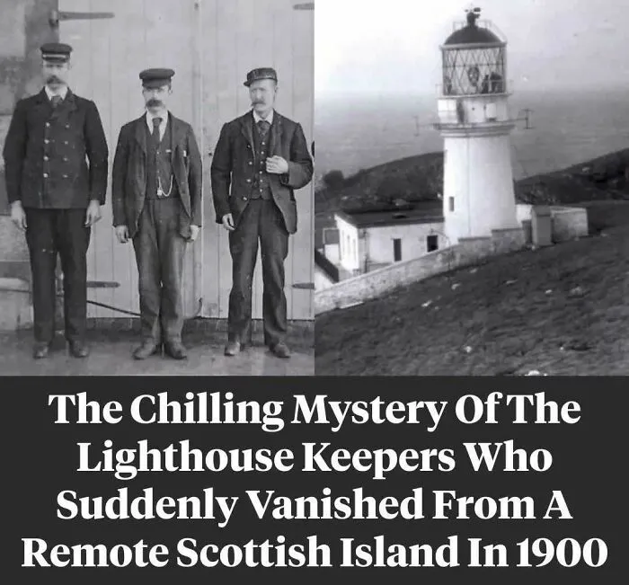 Black and white images of lighthouse keepers who mysteriously vanished in 1900